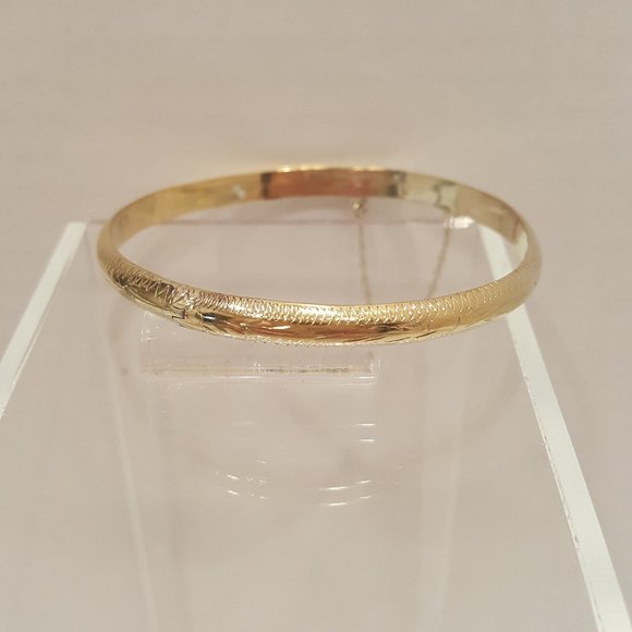 Vintage Jewelry - Sterling Bangle washed in Gold